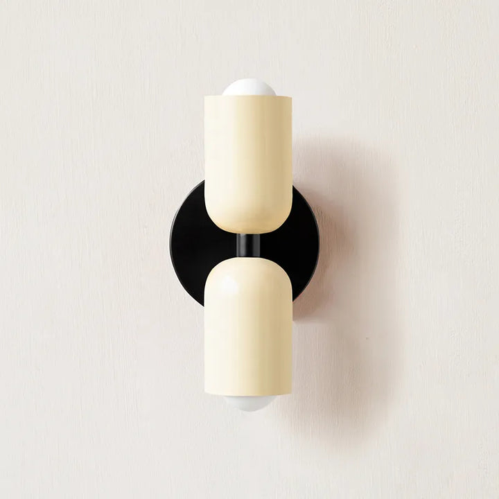 Skanto | Dobbel Hode Vegglampe Svart Base