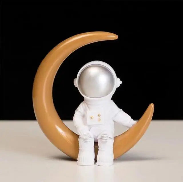 Skanto | Harpiks Astronaut Figur Statue Rom Reisende Skulptur Utdanningsleketøy Skrivebordsdekorasjon Astronaut Modell For Barn Gave
