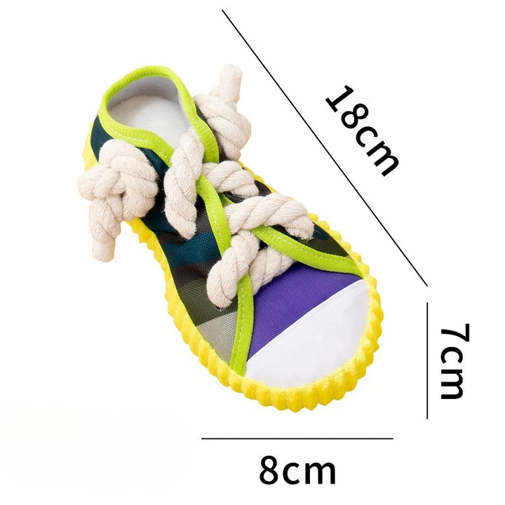 Robust hundelekene sneakers med tau og squeak-funksjon Skanto