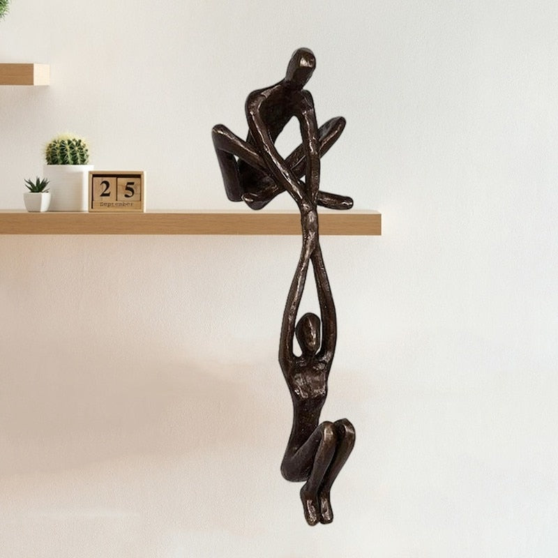 Verbindo Dekorativ Figur Polystone Svart Modern Skulptur 20 cm | Skanto