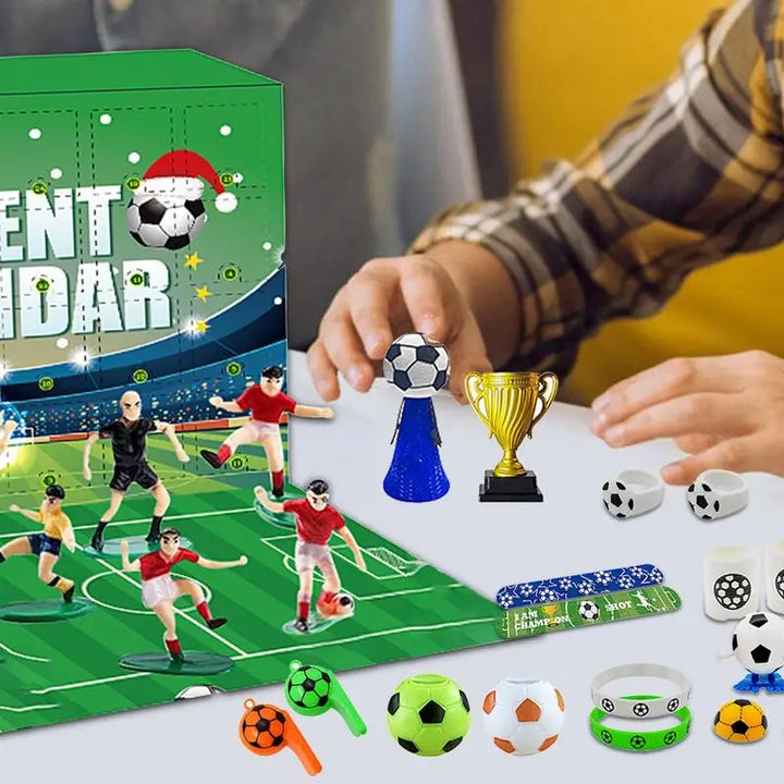 Skanto | MatchBox – Adventskalender for gutter og jenter med stadionbygge-sett