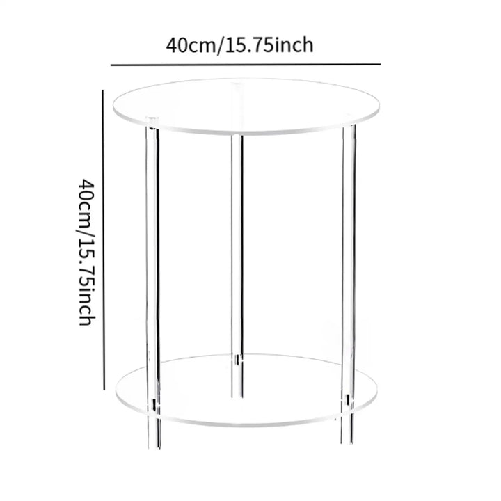 Skanto | Minimalistisk Akryl Sidebord med Luksuriøs Flyttbar Design