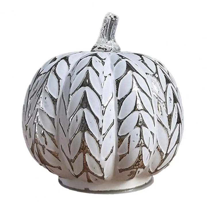 Skanto | Aurelia Glow Glass Pumpkin Decoration | Starry Sky Design | LED- og timerfunksjon | Høst & Halloween