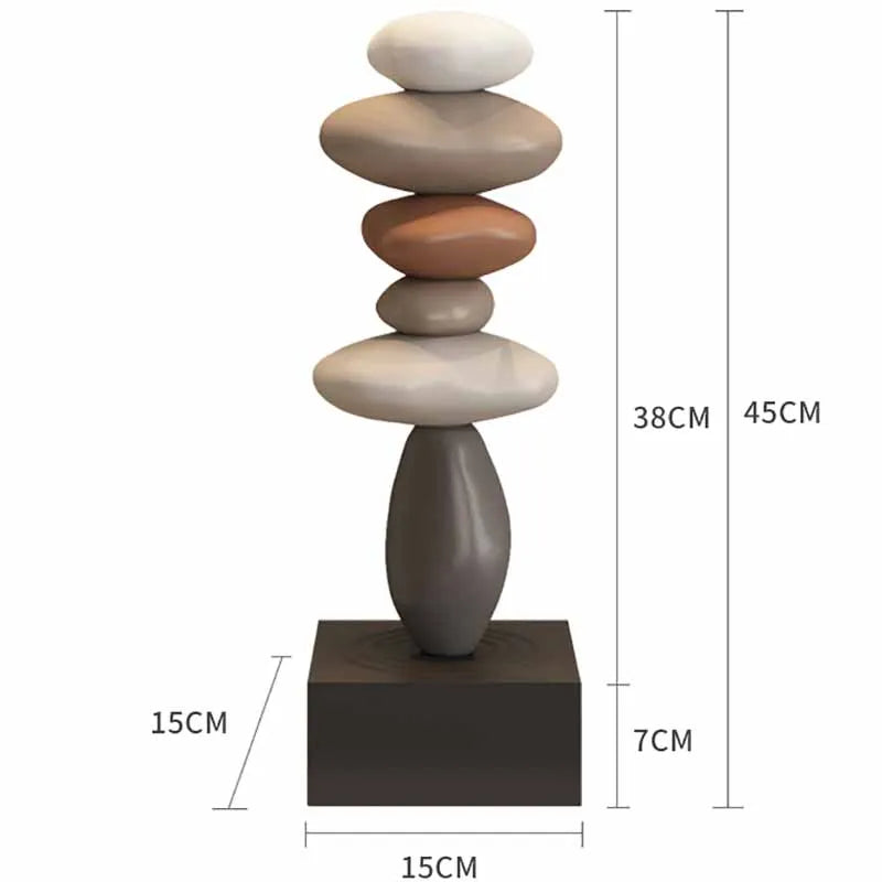Zen steinstabel estetisk hjemmedekor