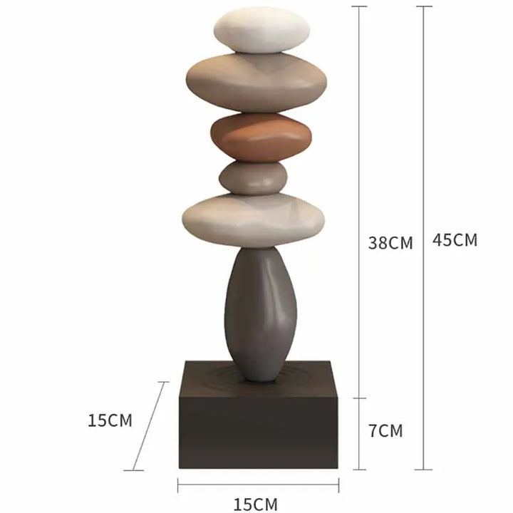 Zen steinstabel estetisk hjemmedekor