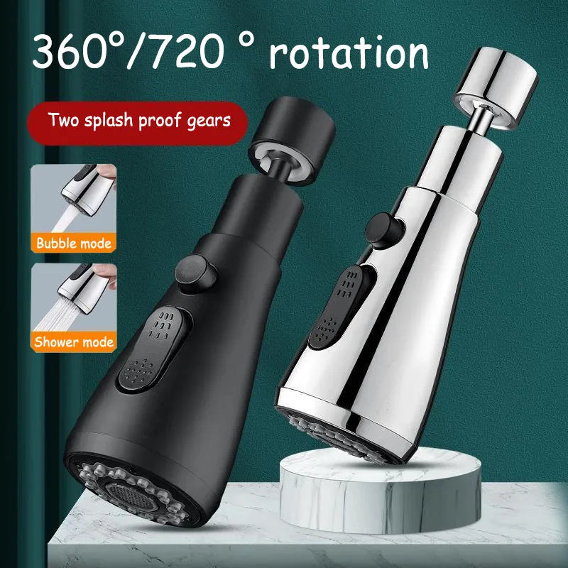 HydroFlex360 – Multifunksjonelt 360°/720° Rotérbart Kjøkkenkranfest med 3 Spraytyper | Skanto