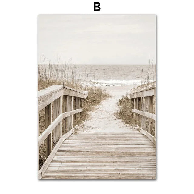Tranquile Strandlandskap Galleri Veggkunst Fine Art Lerrettrykk Inspirasjonsbilder av ro for Stue Soverom Kunstdekoreasjon | Skanto