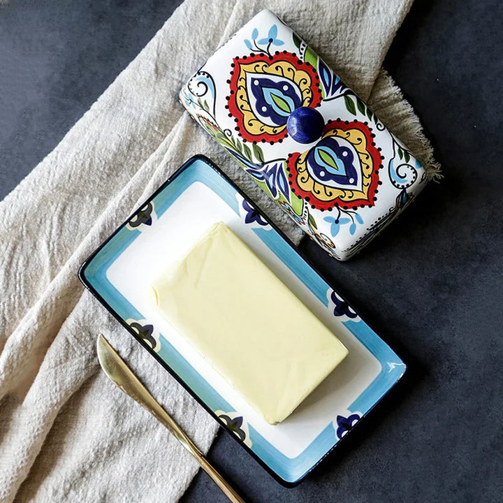 Skanto | Håndmalte Smørfat i Toscanistil