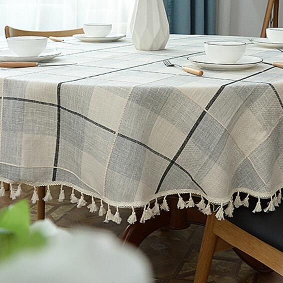 Skanto | Estetisk Rund Linched Tablecloth