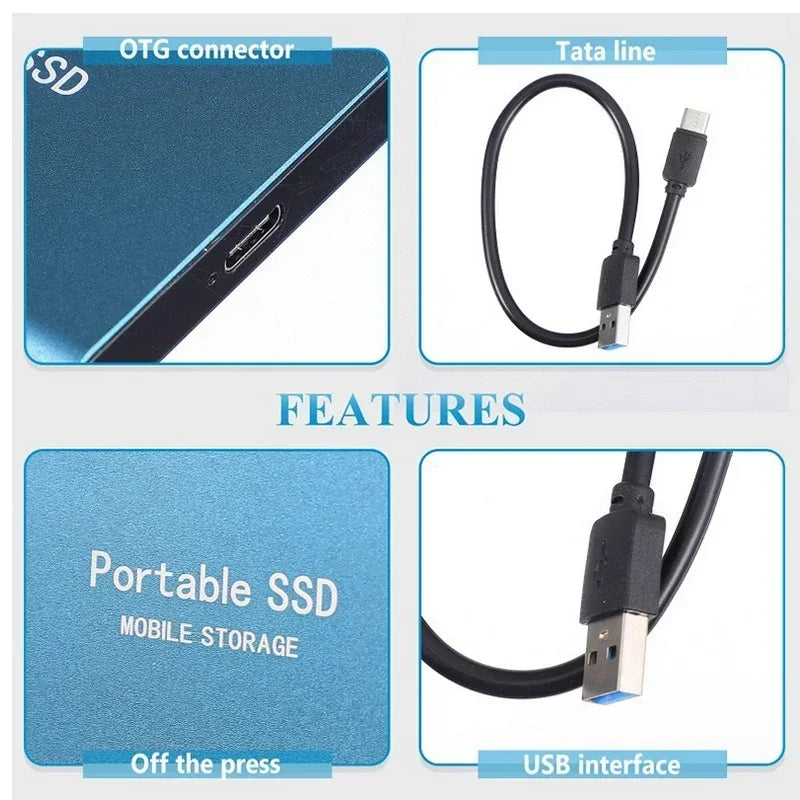 Skanto | Speedora Ultra Ekstern SSD | USB 3.1 Type-C | Opptil 1000 MB/s | 128GB | Kompakt & Støtbestandig