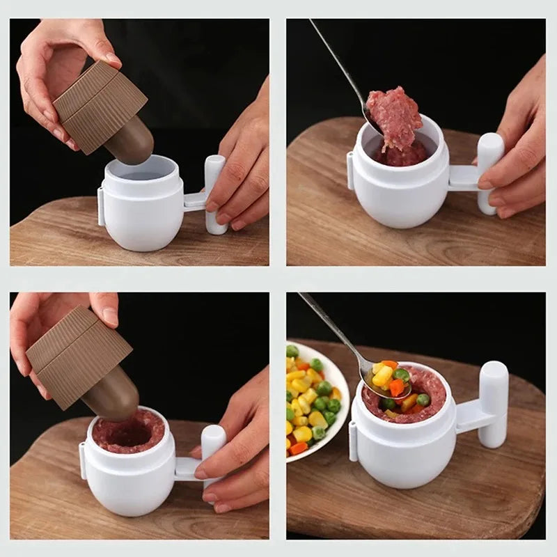 Skanto | Easy Press Non-Stick Fylte Kjøttbolle Former Mold