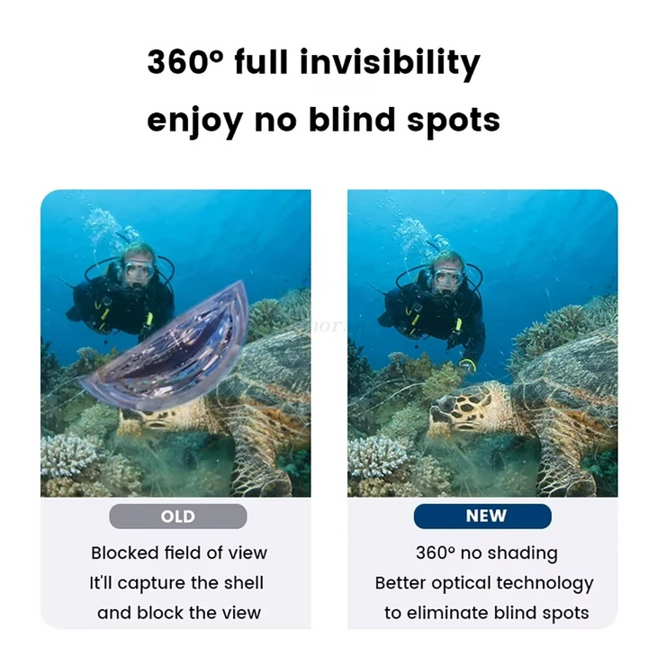 Skanto | Usynlig Vanntett Dykkekasse for Insta360 X3 - 50 meter Undervannshus Skal