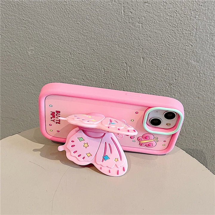 Skanto | Nydelig 3D Faltet Sommerfugl Støtsikker iPhone Etui