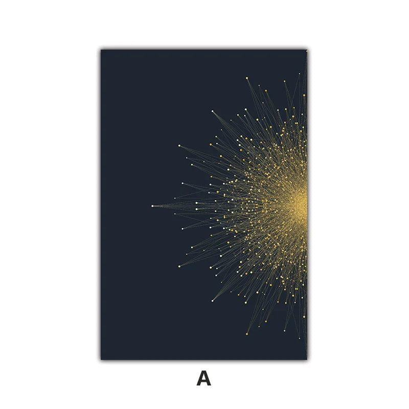 Contrast Color Abstract Particle Geometry Wall Art Quality Canvas Prints Pictures For Living Room Bedroom Home Office Decor | Skanto