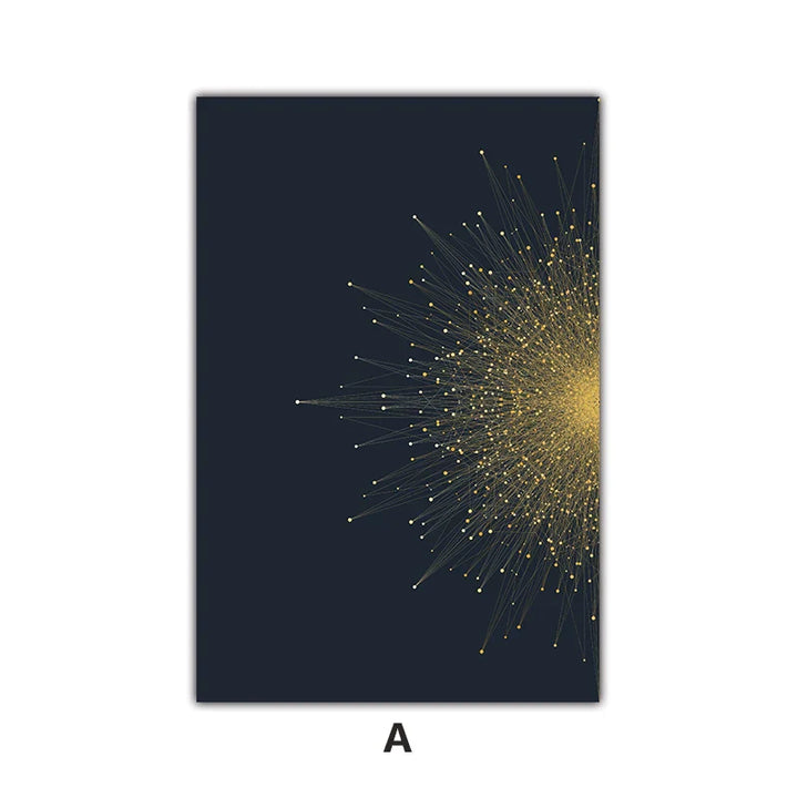 Contrast Color Abstract Particle Geometry Wall Art Quality Canvas Prints Pictures For Living Room Bedroom Home Office Decor | Skanto