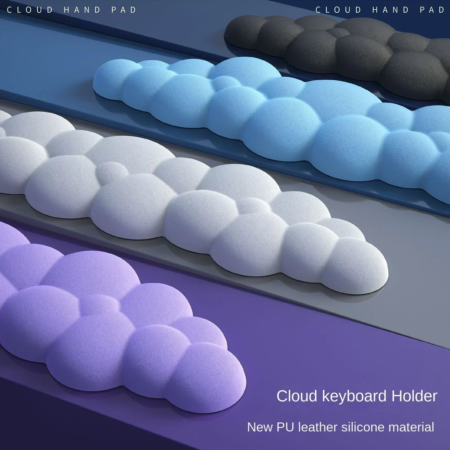 Norvo | Cloud Memory Foam Musmatte med Håndleddstøtte - Anti-Sklisikker Kontor- og Gaming Tastaturstøtte