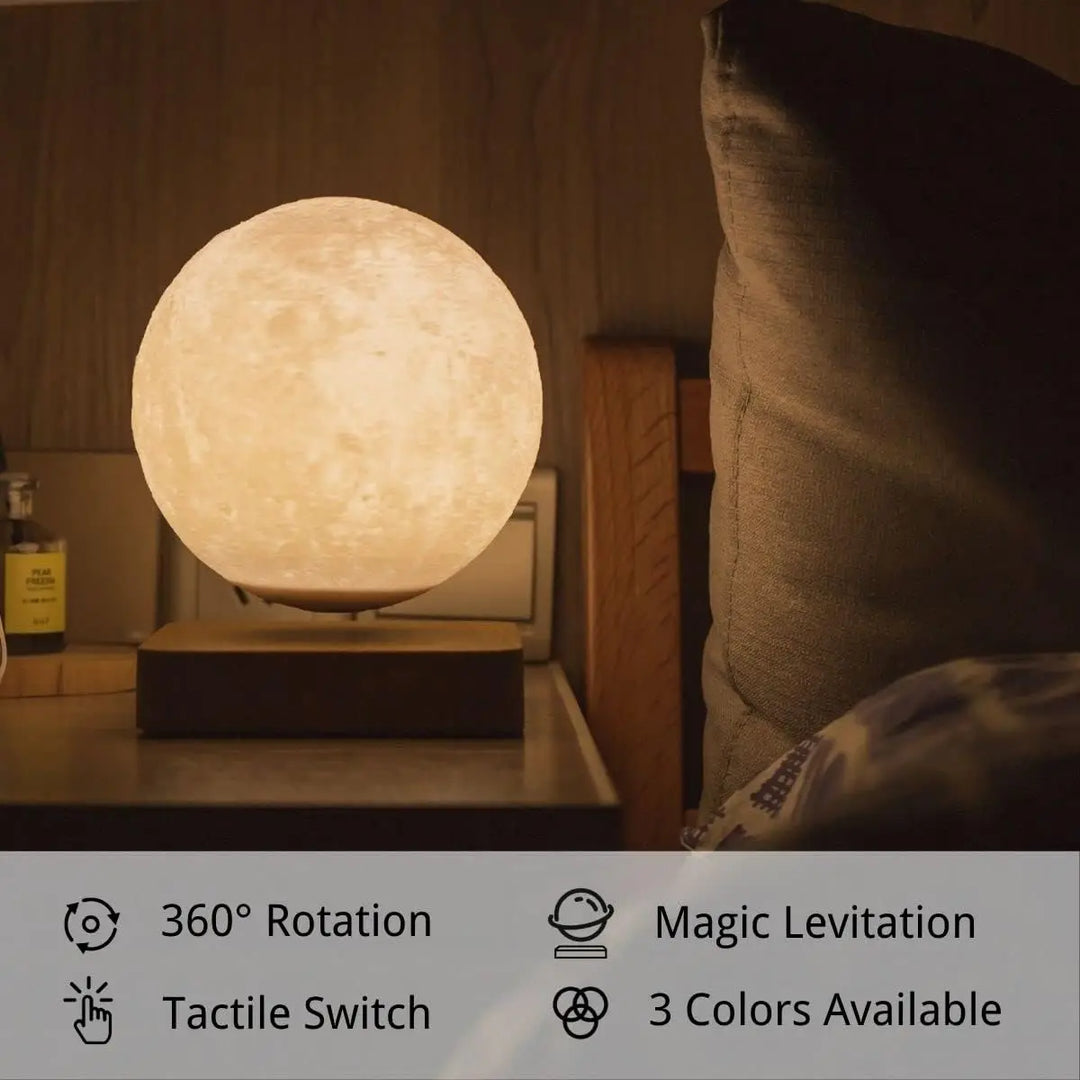 Skanto | Flytende Magnetisk Måne Lampe med 3D Utskrift og LED Belysning