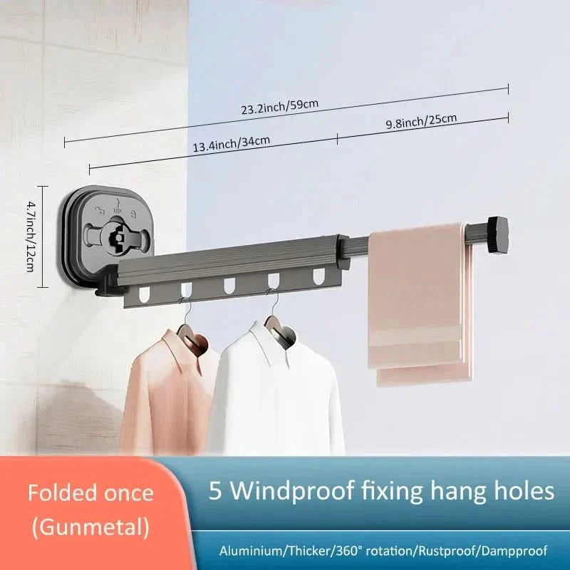 Skanto | WandLuft Flex – Sammenleggbart klesstativ for plassbesparende tørking
