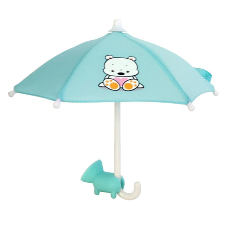 Telefon Parasol Solskjerm - Søt Mini Parasol for Telefon med Universell Justerbar Sugekopp Stativ | Skanto