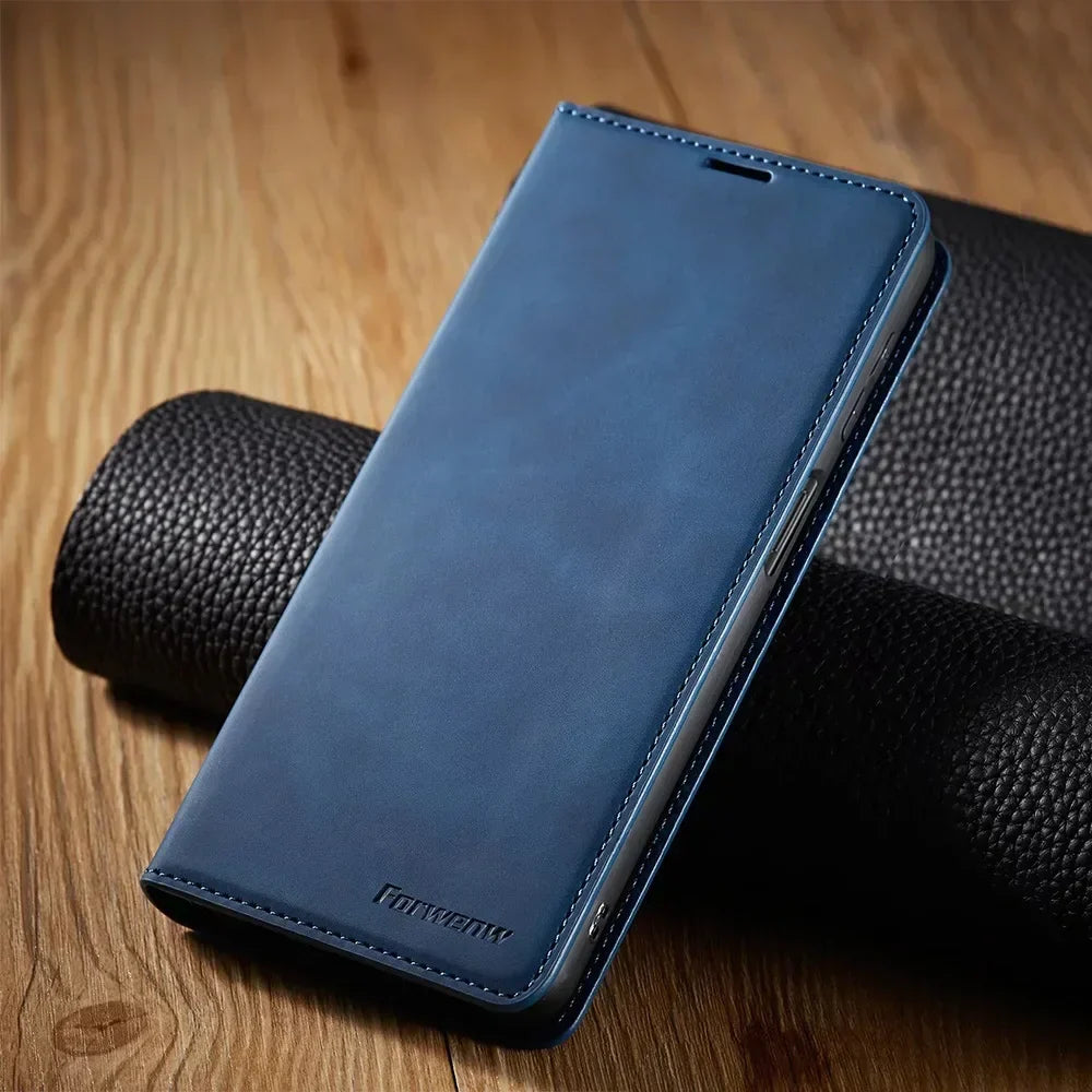 Skanto | Samsung Etui: Magnetisk Lærveske for Stilig Beskyttelse