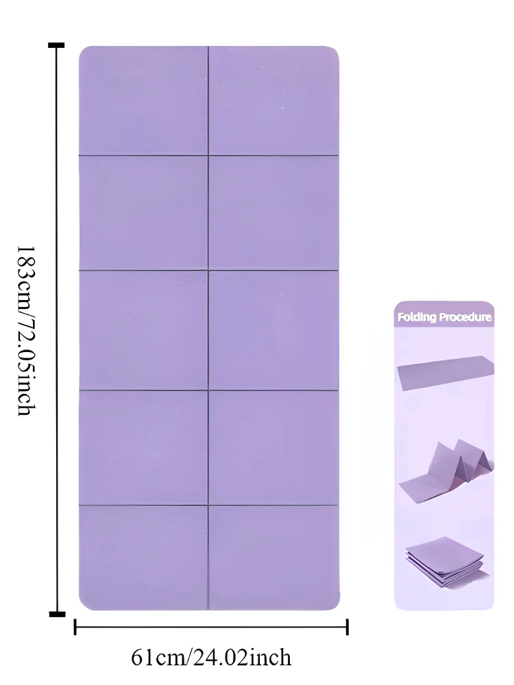 Norvo | YogaMat FlexFold | Sammenleggbar & Lettvekt | Dobbeltsidig Rutsjefri | Miljøvennlig TPE