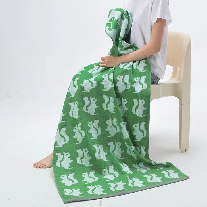 Reversible Dyreprint Bomull Håndkle | Skanto