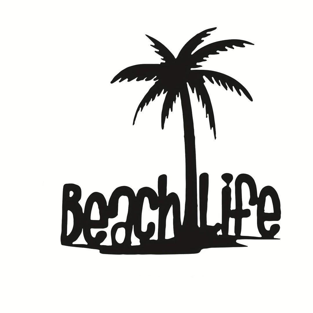 Beach Life Coconut Tree Metal Wall Art 3D Decoration for Living Room Bedroom Home Office Wall Decor | Skanto
