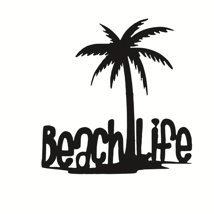 Beach Life Coconut Tree Metal Wall Art 3D Decoration for Living Room Bedroom Home Office Wall Decor | Skanto