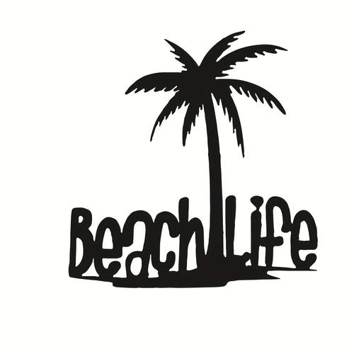 Beach Life Coconut Tree Metal Wall Art 3D Decoration for Living Room Bedroom Home Office Wall Decor | Skanto
