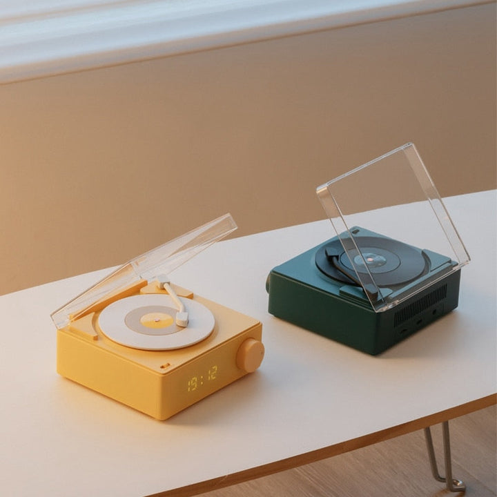 Skanto | Vintage Vibes Mini Platespiller Bluetooth Høyttaler