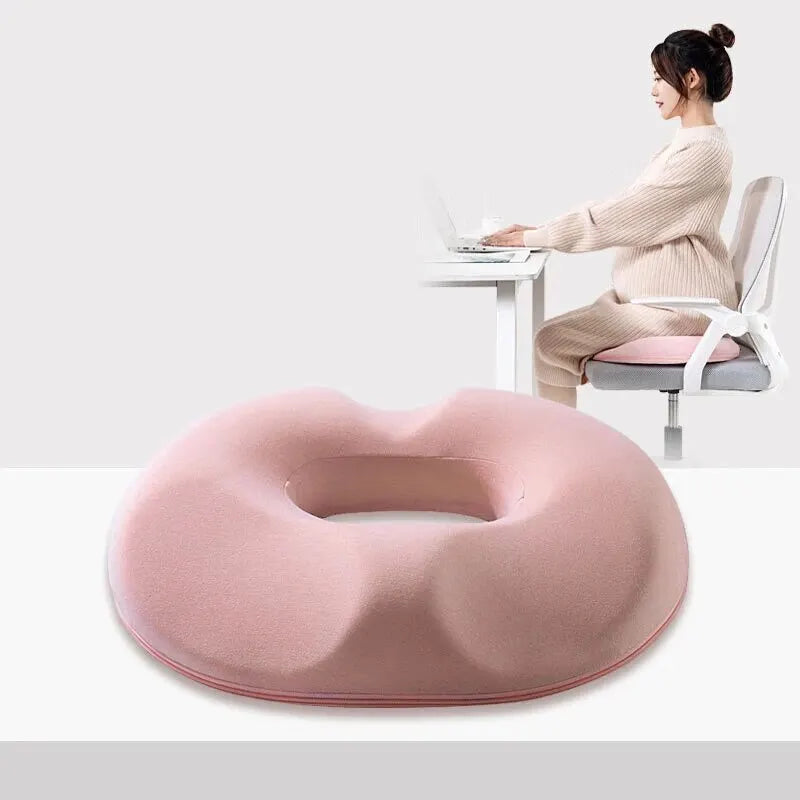 Skanto | OrthoRelax | Sittestøtte med minneskum | Avlastning for halebenet og ryggraden | Ergonomisk og komfortabel