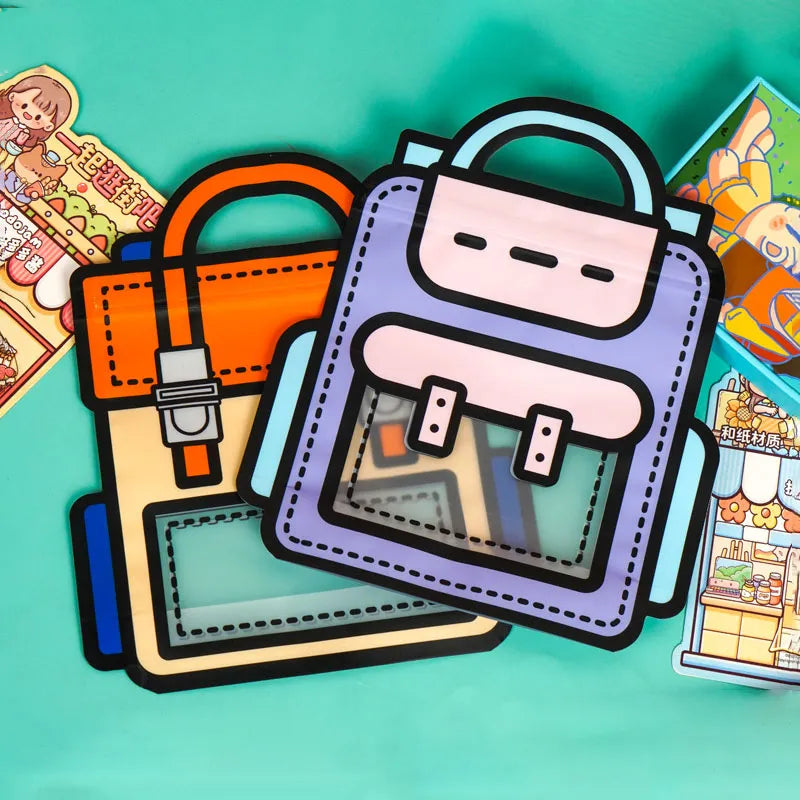 Skanto | 50stk Kreativ 2D Tegneserie Skoleveske