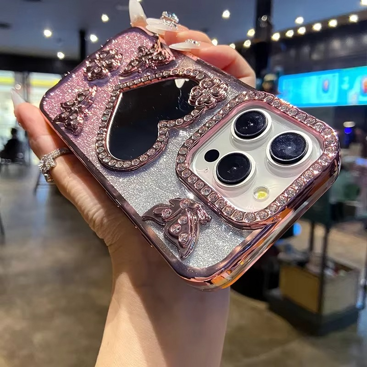 Skanto | Butterfly Glitter Diamond Speilcover for iPhone