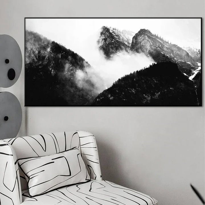 Northern Landscapes Skog Fjell Villmark Wall Art Fine Art Canvas Prints Black White Posters For Living Room Modern Home Office Decor | Skanto