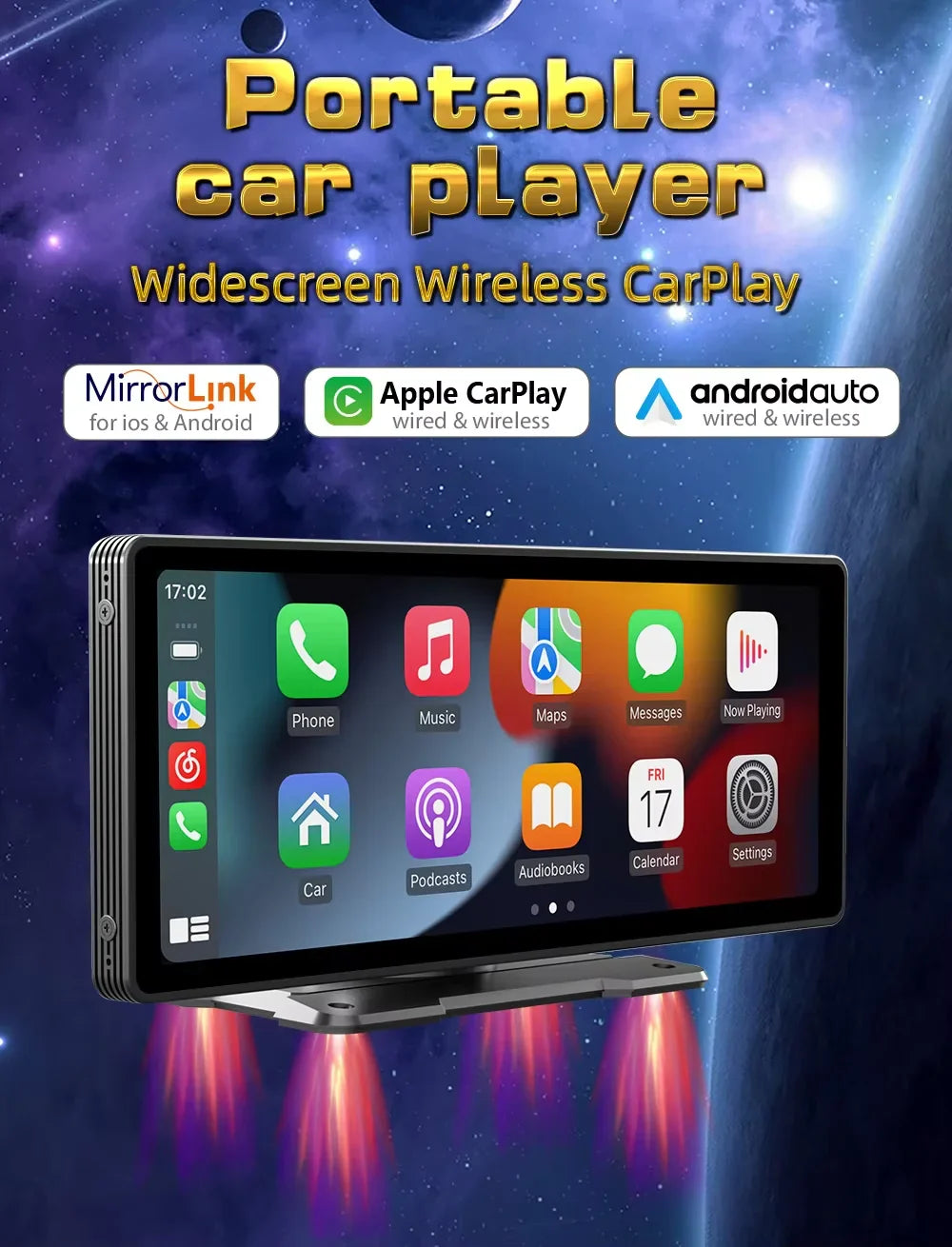 Skanto | Bilmultimedia Skjerm | Trådløs CarPlay & Android Auto
