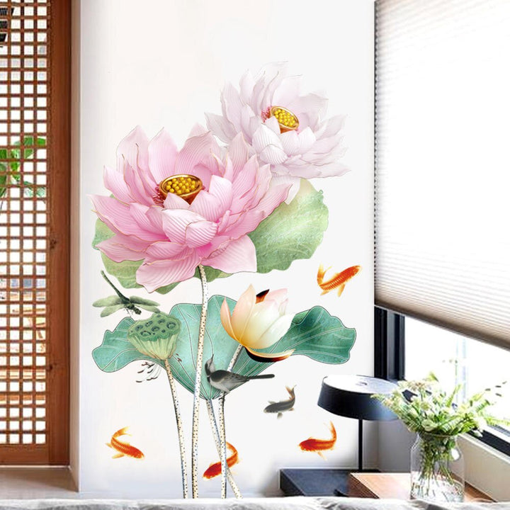 Skanto | Modern Blossom Lotus Selvklebende Veggklistremerke