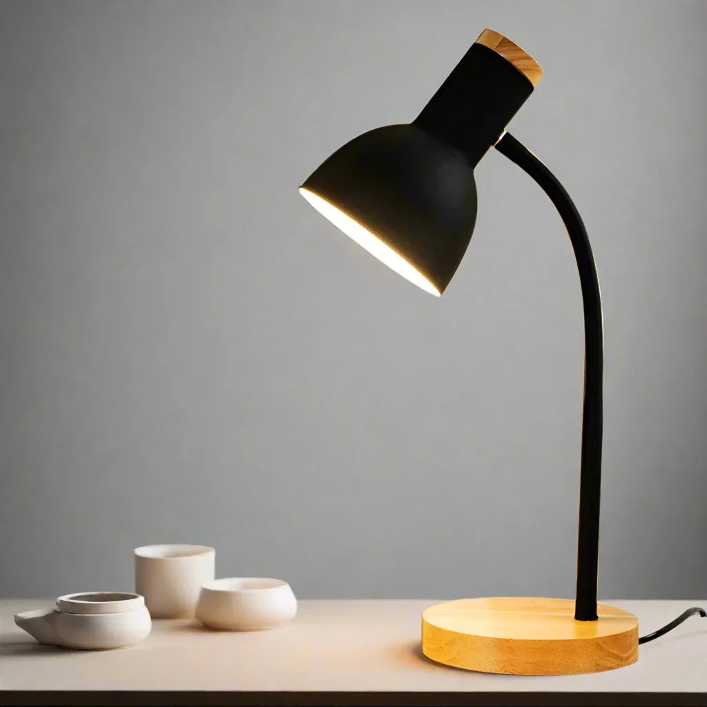 Skanto | Høst og vinter belysning | Nordisk kreativt trekunst jern LED skrivebordslampe - Moxie