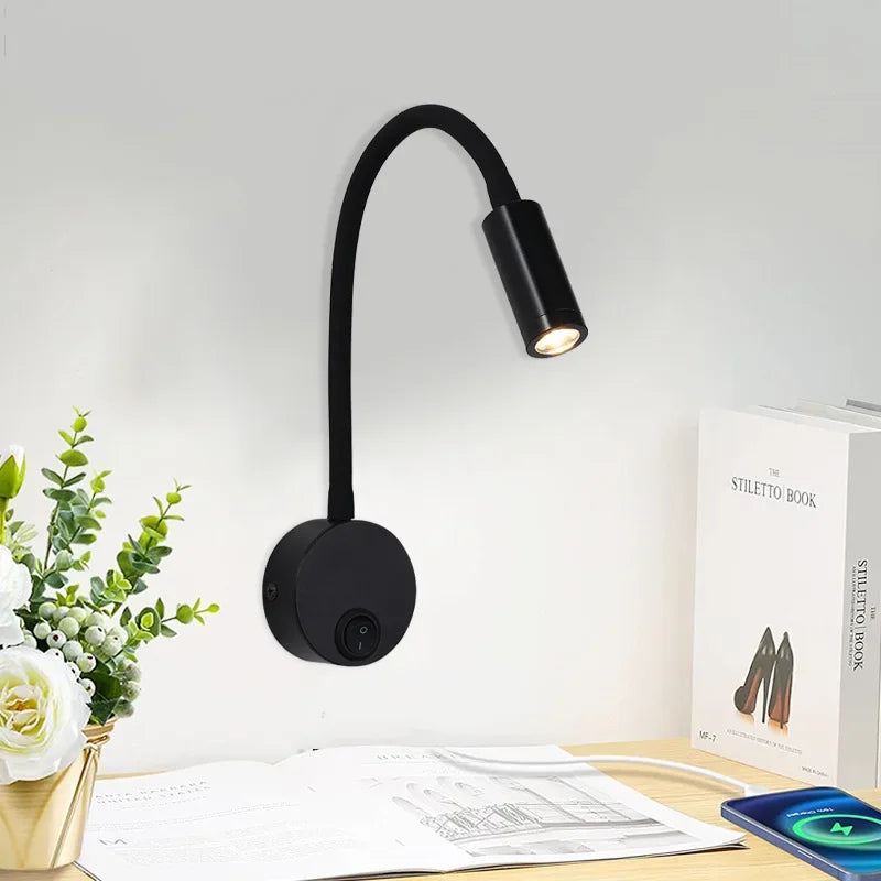 Skanto | Allsidig LED Vegglampe: Moderne, Fleksibel, Perfekt for å Lese i Sengen
