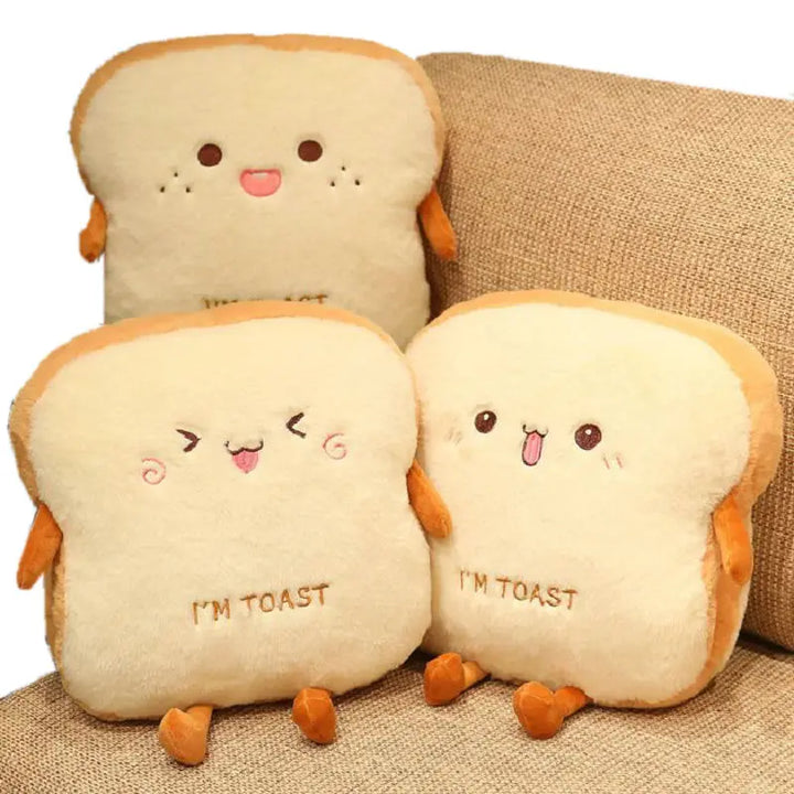 Skanto | Plush Toast Brød Ultra Myk Håndvarmerpute