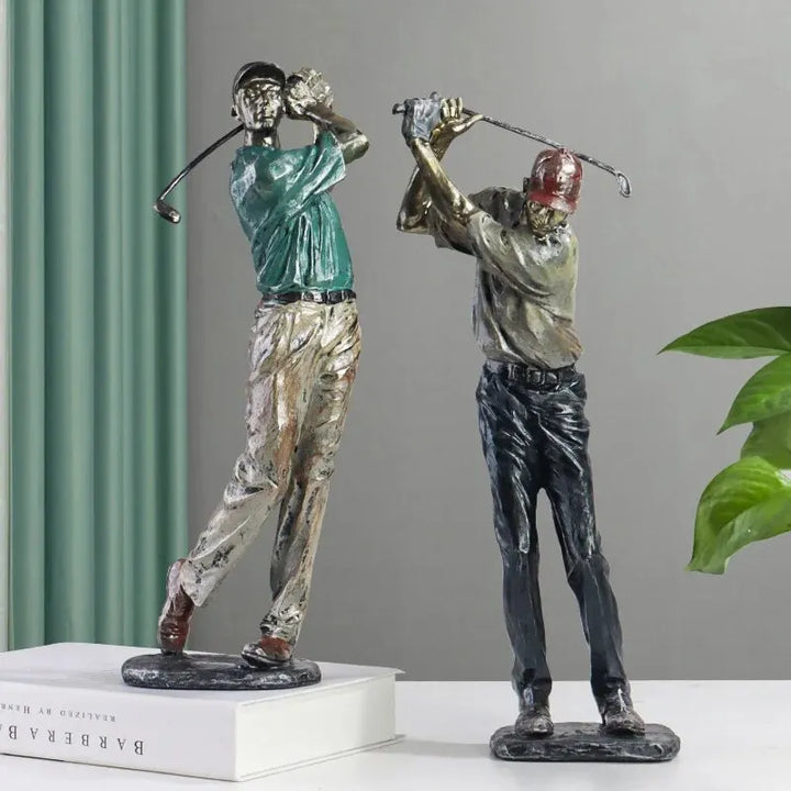 Skanto Statuer Skulptur, Kreativ Golfer Figuriner Hjem Dekor, Spiller Kunstfigur Skrivebords Dekorasjoner, Samleobjekt Gave Håndverk, De