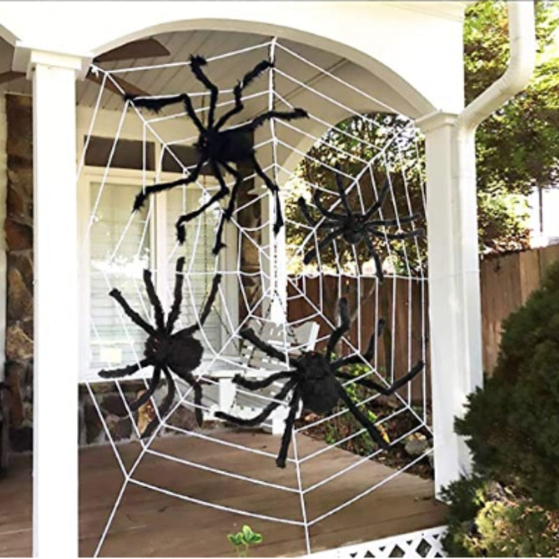 Skanto | Stor svart edderkopp halloween festdekorasjon