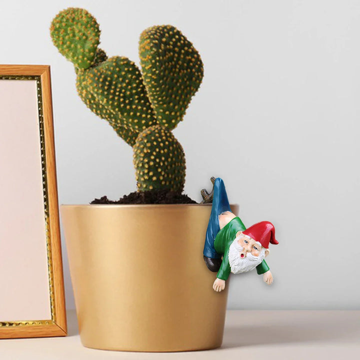 Skanto | Morsom Gnom Blomsterpotteoppheng laget av Harpiks med Bukser på en Gren