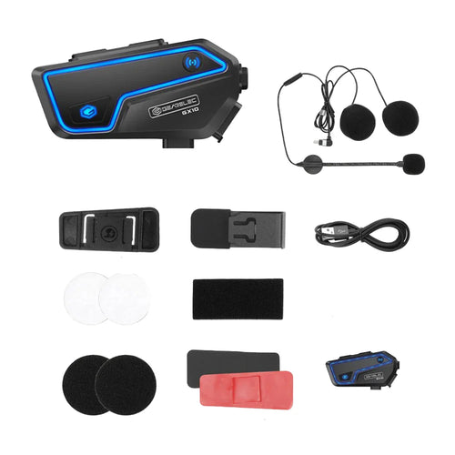 Skanto | Bluetooth Motorsykkel Intercom 10 Ryttere & IP67 Vanntett – RideSync