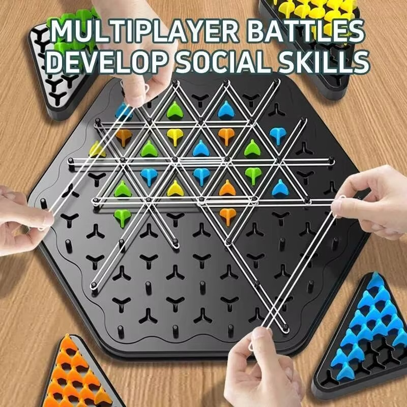 Skanto | Kjede Trekant Sjakkduell Strategi Brettspill for Barn og Voksne