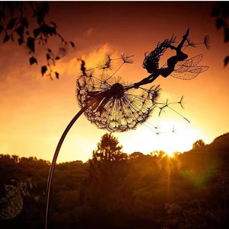 Skanto | Fairy Garden Sculpture | Detailed Metal Decor for Outdoors
