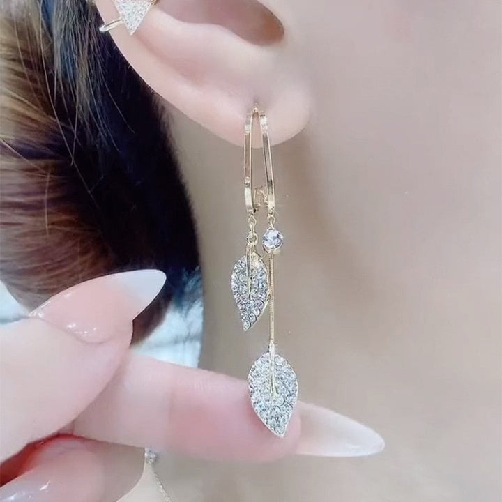 Skanto | Nature Elegance Krystall Lange Fringe Øredobber