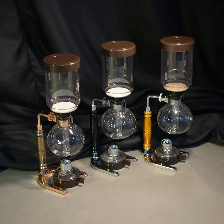 Skanto | Siphon Kaffebrygger Sett | 3/5 Kopper & Barista Tilbehør | Elegant Design