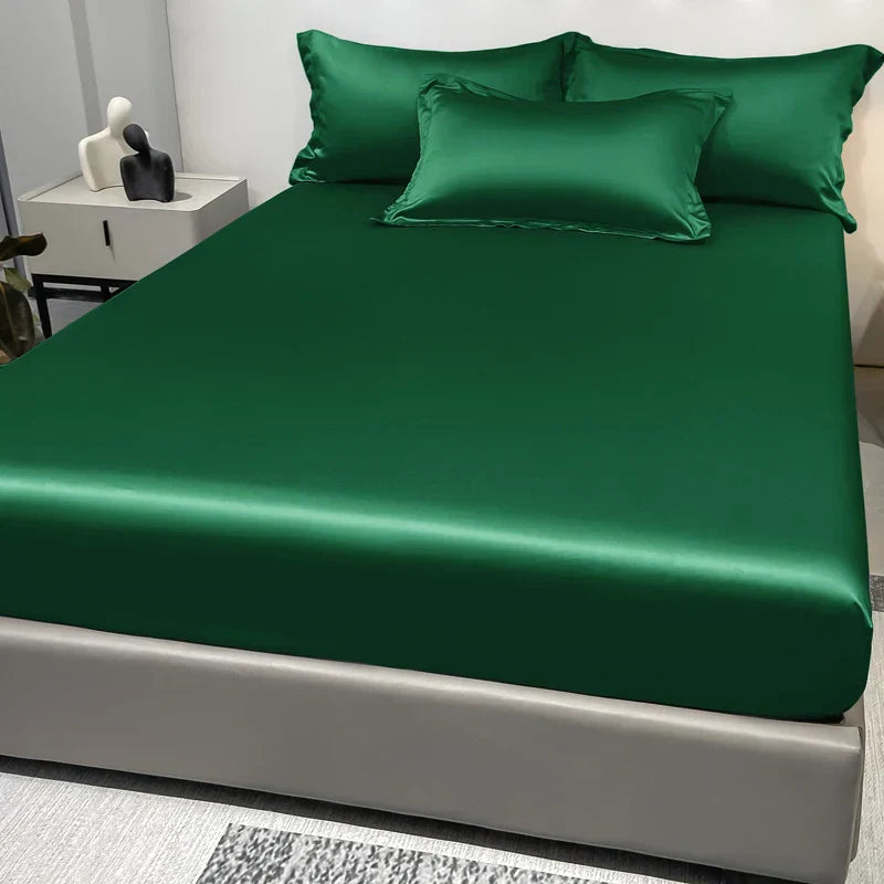 Skanto | SatinDreams Luksus Fitted Ark | Silke Satin Sengark | Pustende & Kjølende | Rynkefri | Lett å Ta Vare på