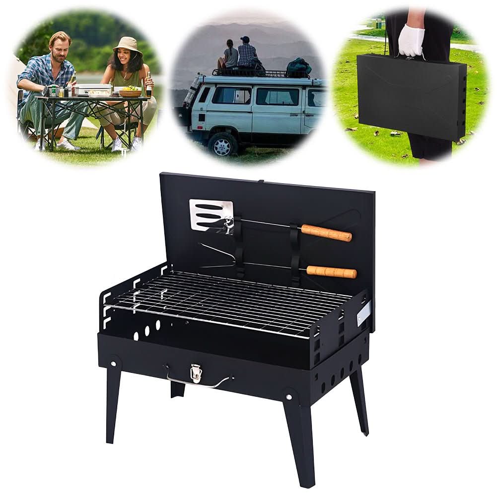Skanto | Foldbar Stålgrill for Mobil BBQ & Spontan Grillmoro
