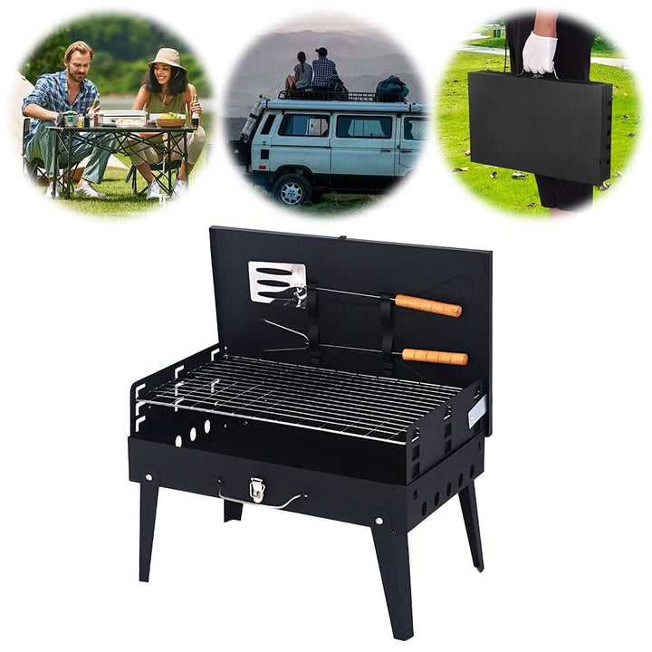 Skanto | Foldbar Stålgrill for Mobil BBQ & Spontan Grillmoro